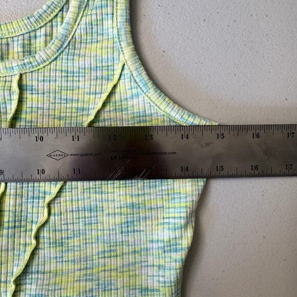 Derek Heart Women's Cropped Green Corset Tank Top Medium - Picture 4 of 5